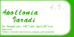 apollonia varadi business card